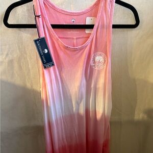 The Southern Shirt Company Pink and White Ombre Tank Top